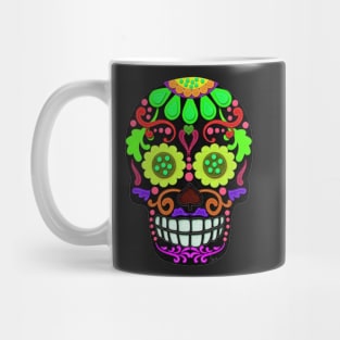 Day of the Dead | Sugar Skull | Felt Texture Style Mug